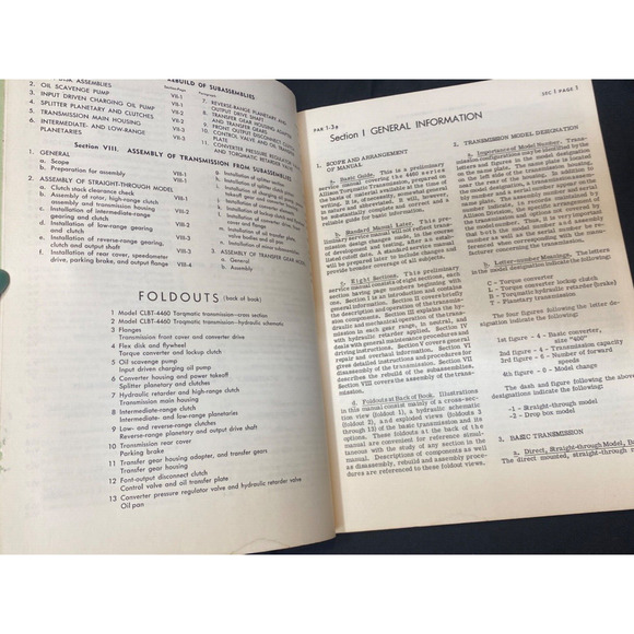 Allison Series 4460 Torqmatic Transmission Service Manual - Picture 5 of 8